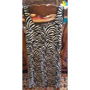 ROBBIE BEE Zebra Halterneck/Backless Dress